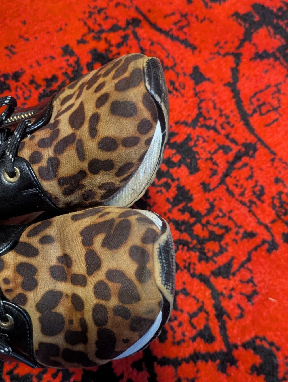 Leopard Print Wedge Sneaker